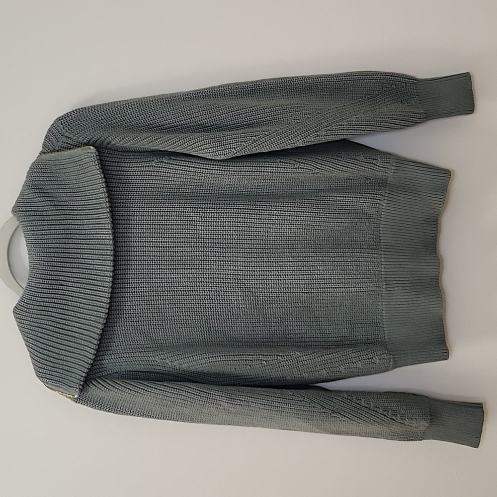 VARLY Ada Full Zip Through Knit Sweater oversize SZ XS - Picture 14 of 16